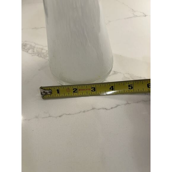 Jack In The Pulpit Vase White Splatter 15”‎ Hand Blown Art Glass - Picture 14 of 16